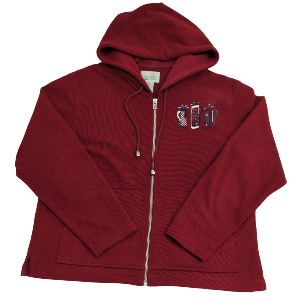 Christopher & Banks full zip jacket hoodie, golf, golf clubs, vintage, women's L